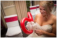 Balloon modelling for weddings,Professor Dan Slater, balloon entertainer, York